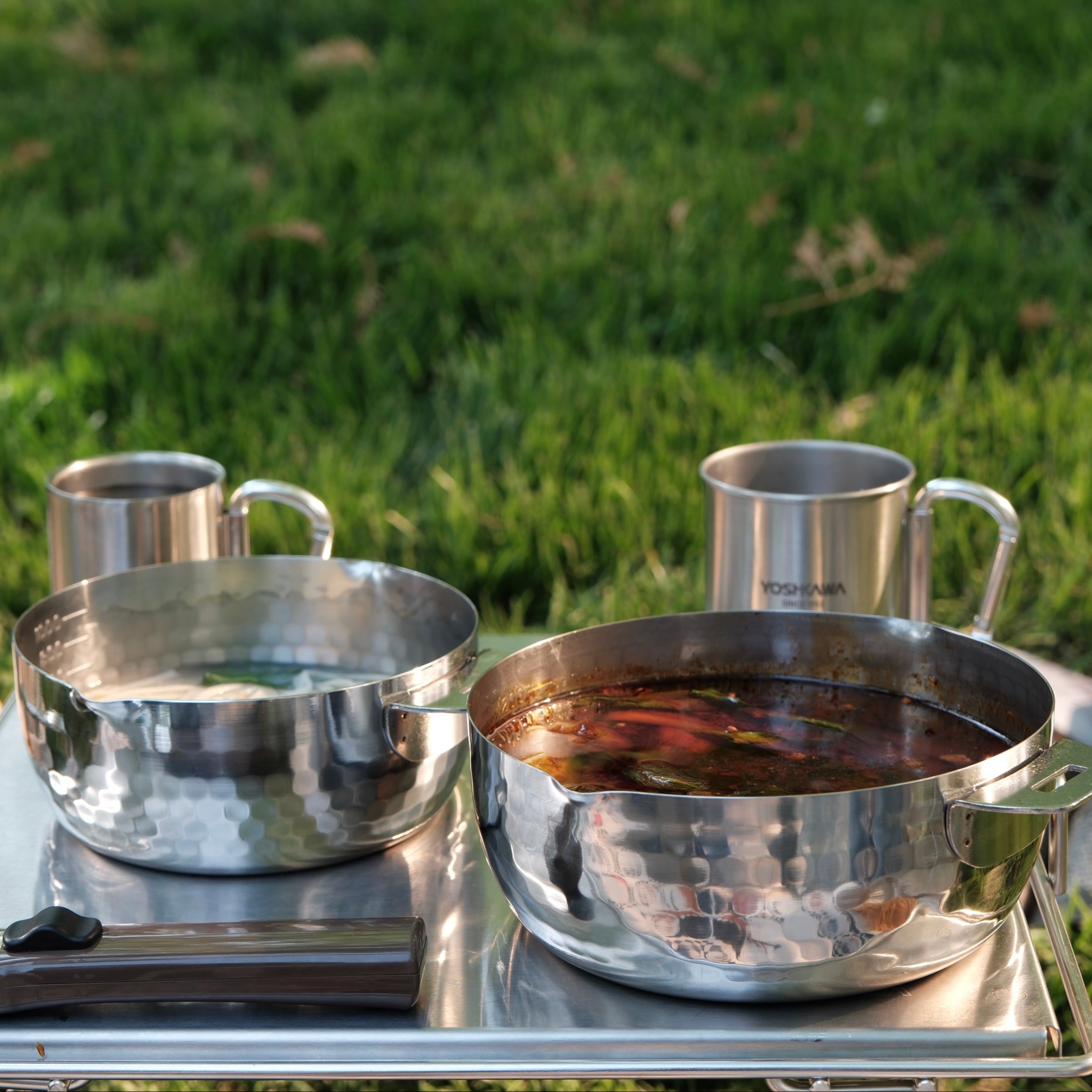 Yoshikawa Yukihira Pot Set – 16cm & 18cm