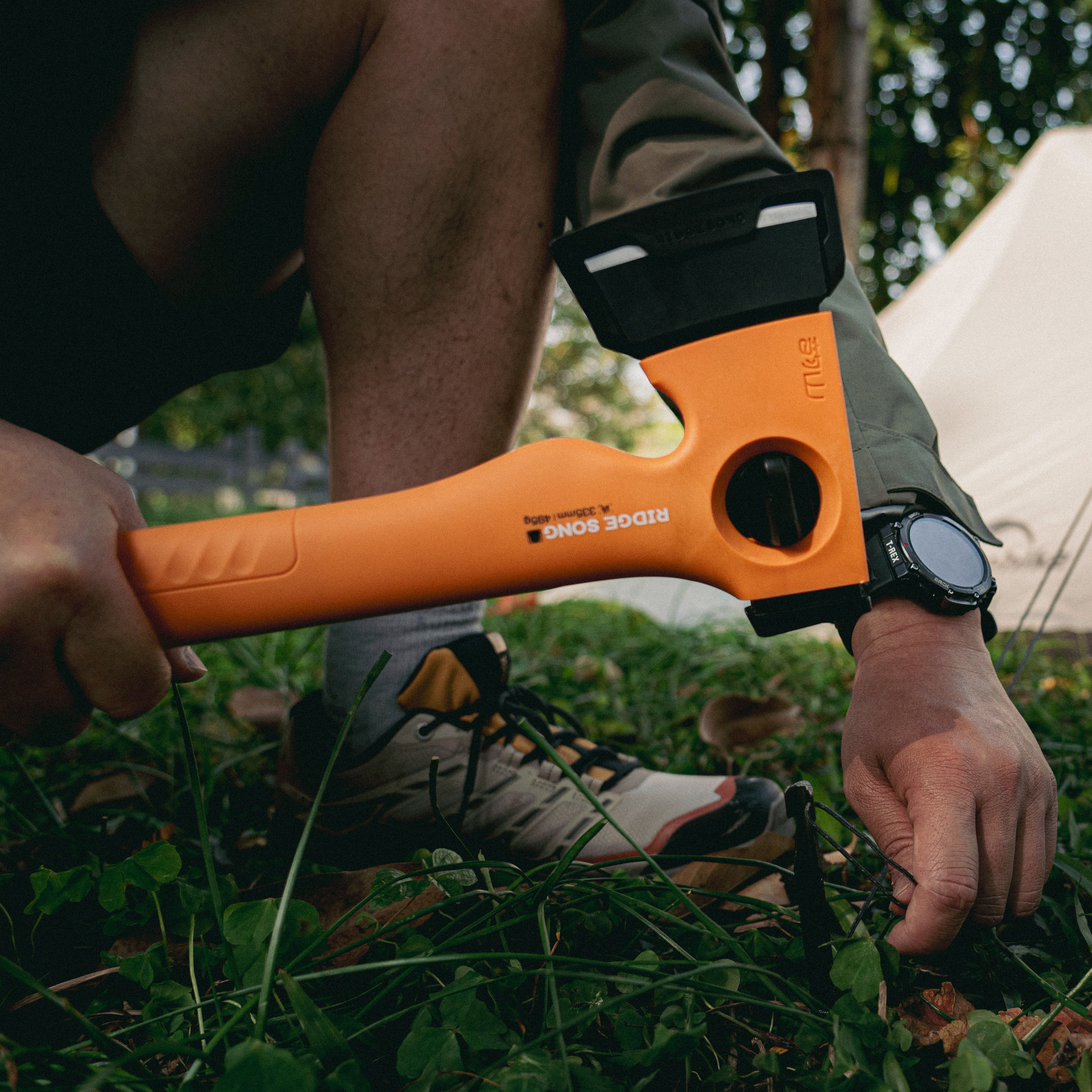 Ridge Song Ultralight Trekking Axe – 495g High Carbon Steel, Compact Camp Tool