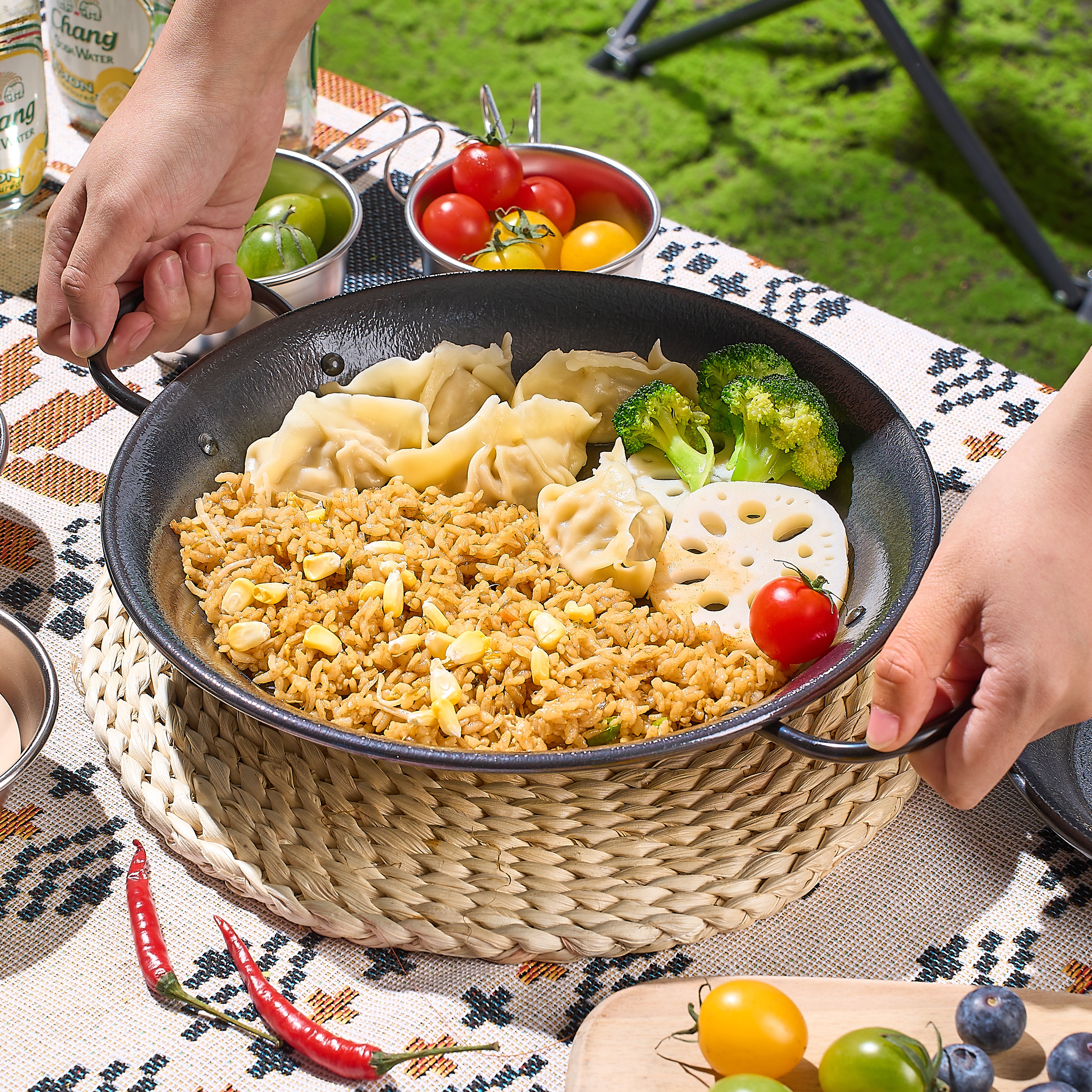 Yoshikawa  Outdoor Ice-Pattern Pure Iron Griddle
