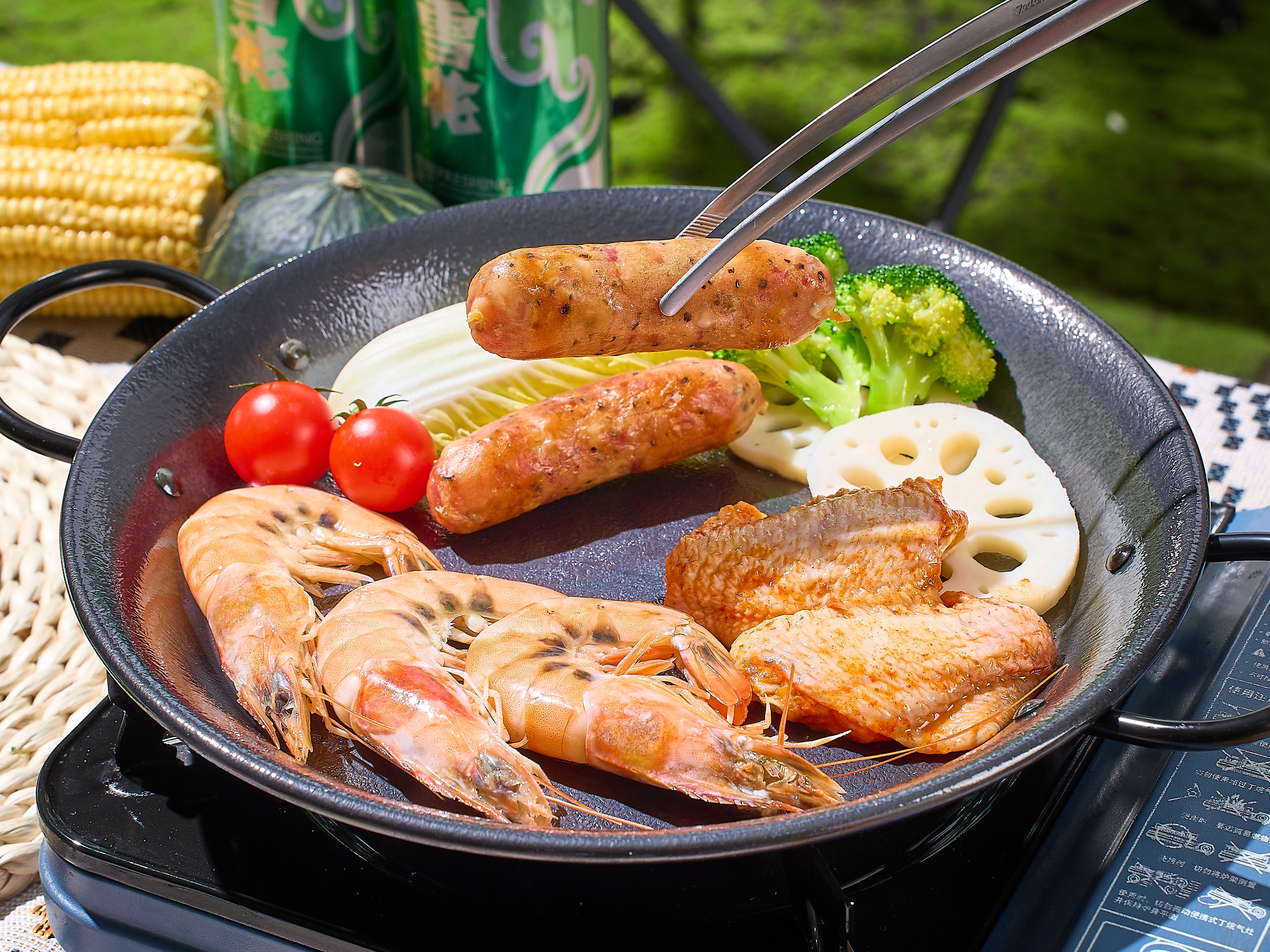 Yoshikawa Iron Griddle – Ice-Pattern Finish, Outdoor Cooking Plate
