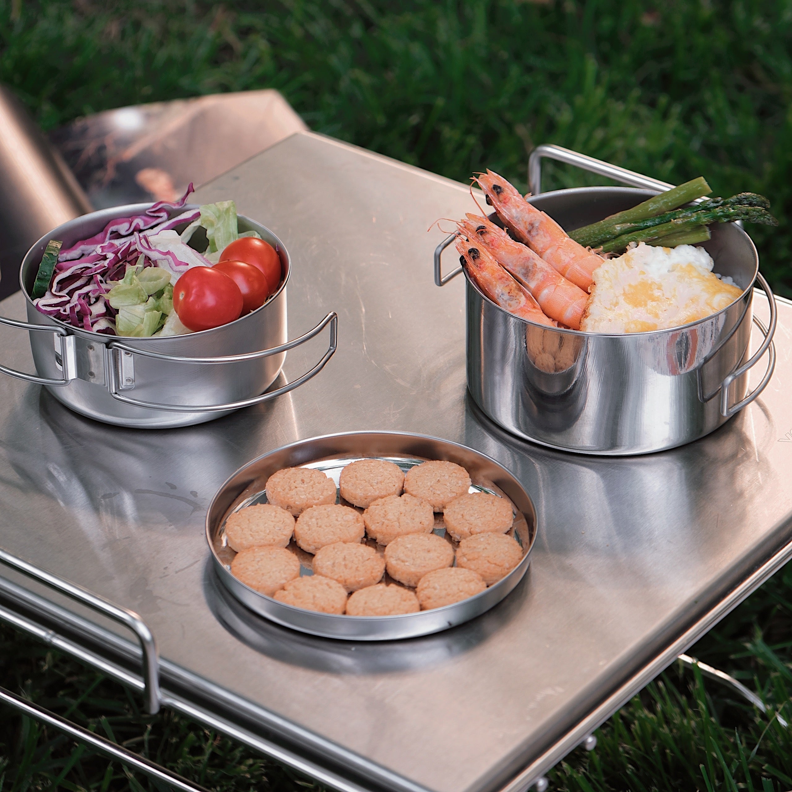 Yoshikawa Outdoor Stainless Steel Cookware Set