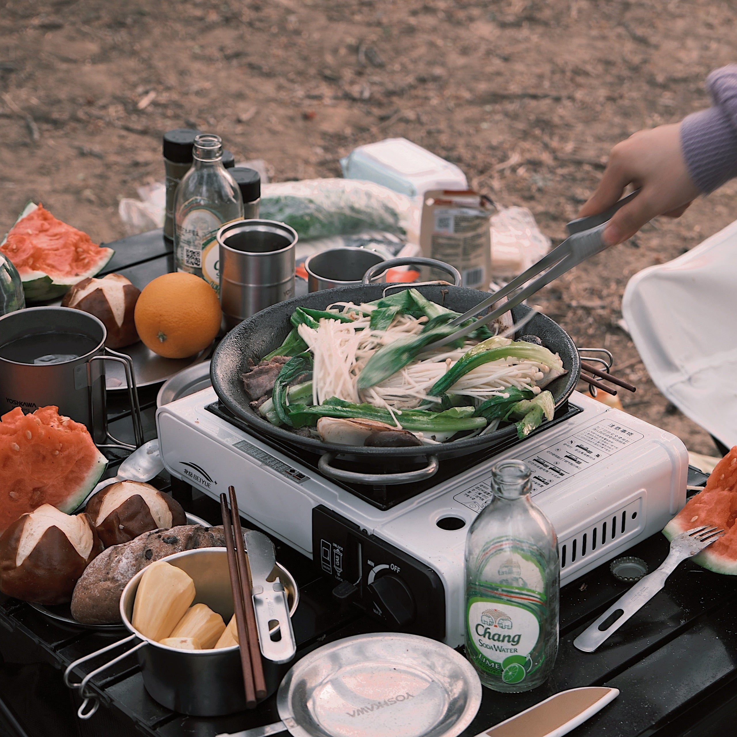 Yoshikawa  Outdoor Ice-Pattern Pure Iron Griddle