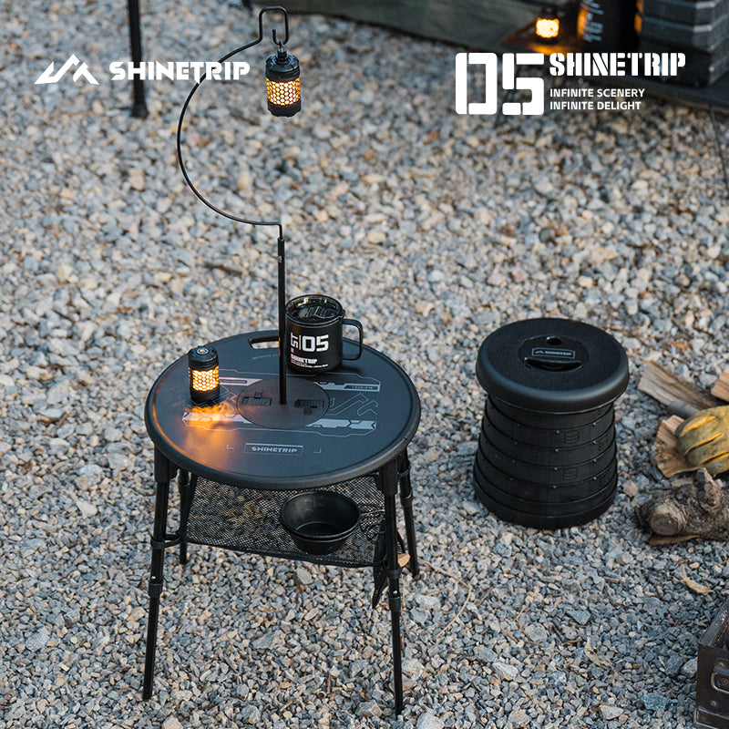 Adjustable Tactical Round Table & Stool Set