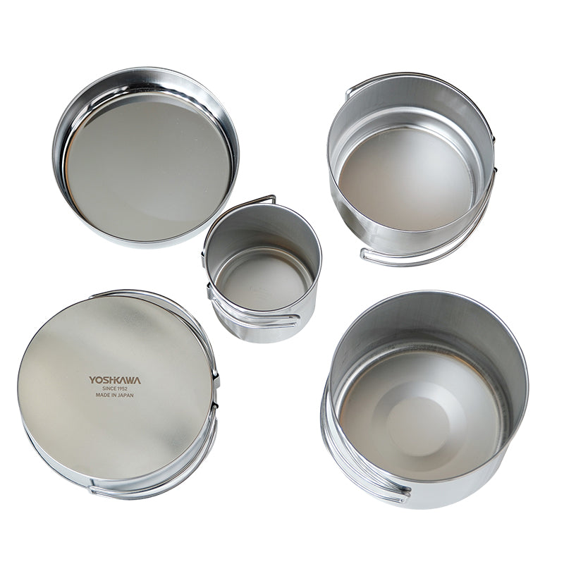 Yoshikawa Outdoor Stainless Steel Cookware Set