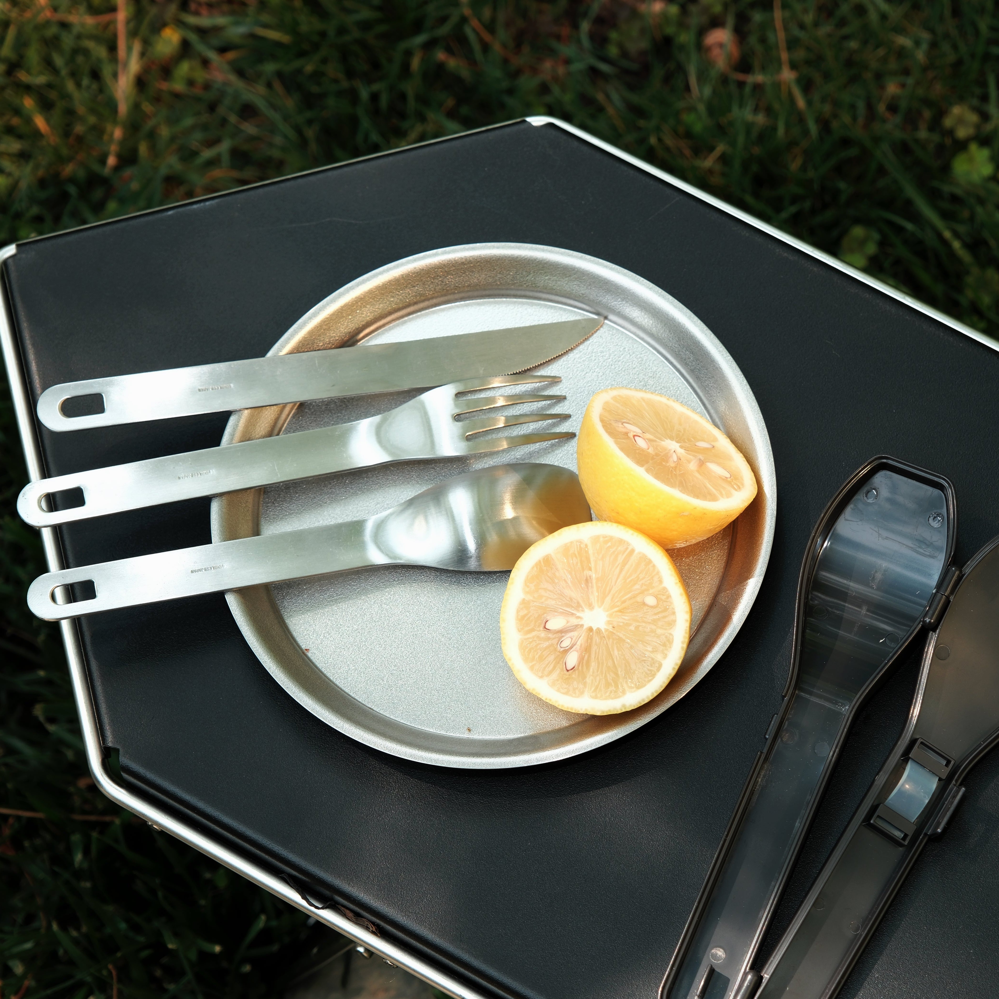Yoshikawa Knife, Fork, Spoon Set — with Storage Case
