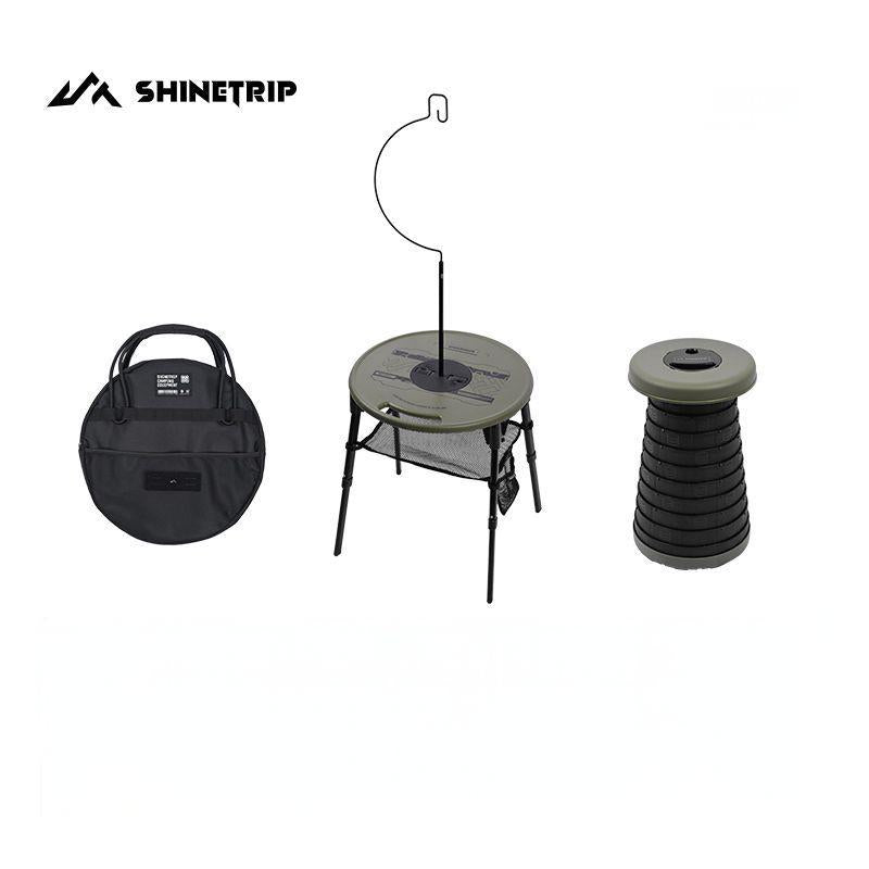 Adjustable Tactical Round Table & Stool Set